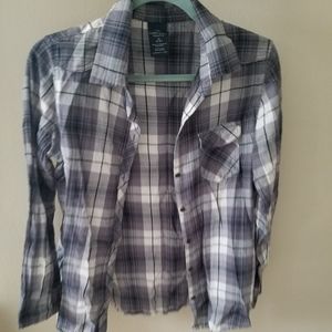 Grey and White Flannel